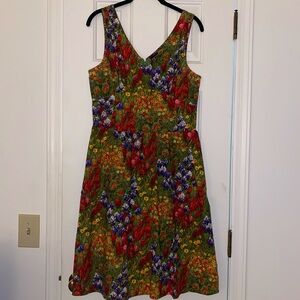 Retrolicious Floral Party Dress Size L